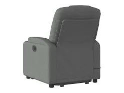 Poltrona elétrica elevatória massagens tecido cinzento-escuro SHL628220