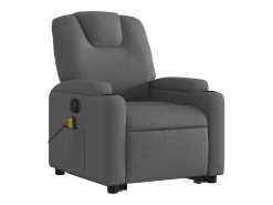 Poltrona elétrica elevatória massagens tecido cinzento-escuro SHL628220