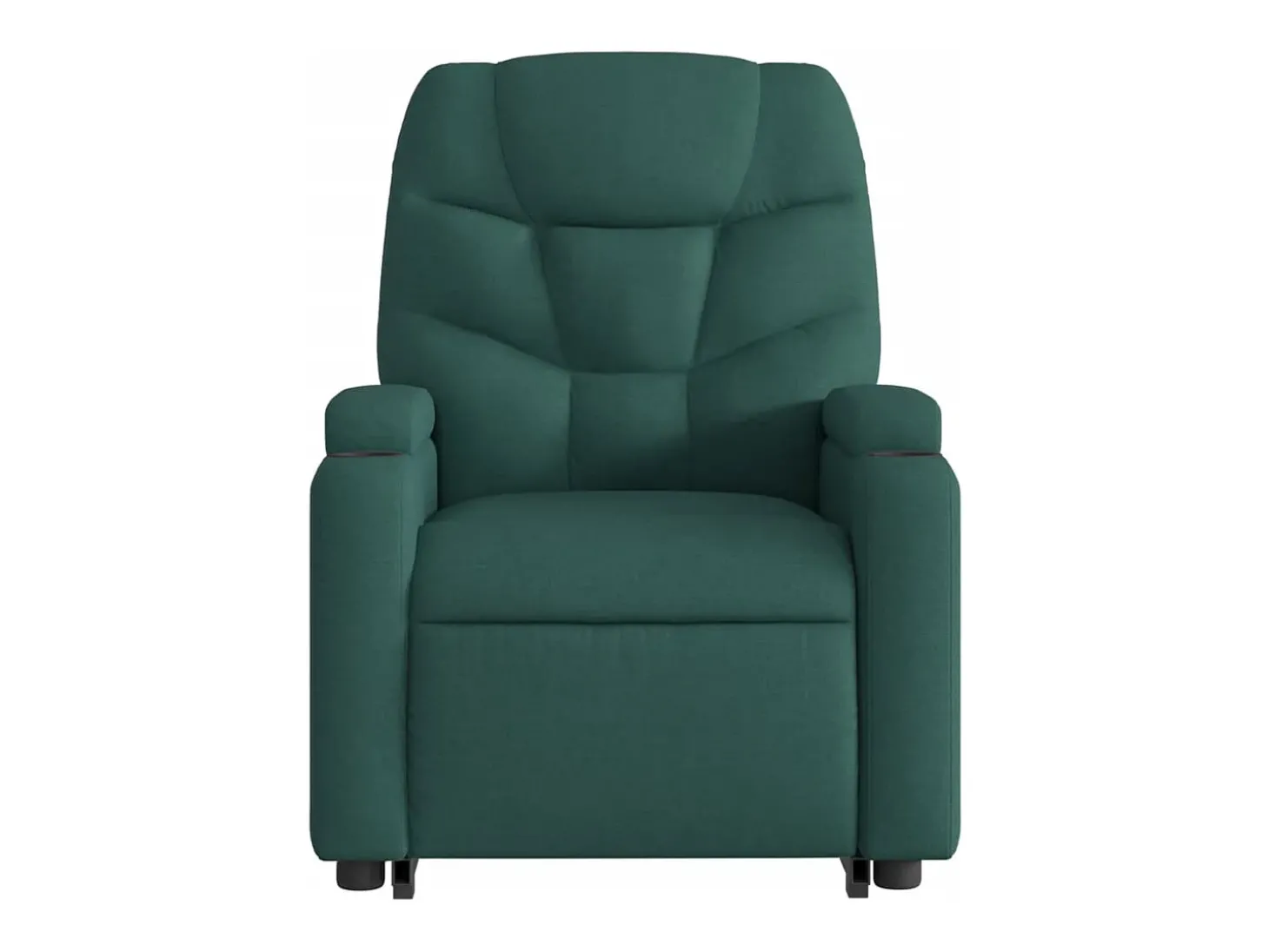 Poltrona elétrica elevatória massagens tecido verde-escuro SHL116441
