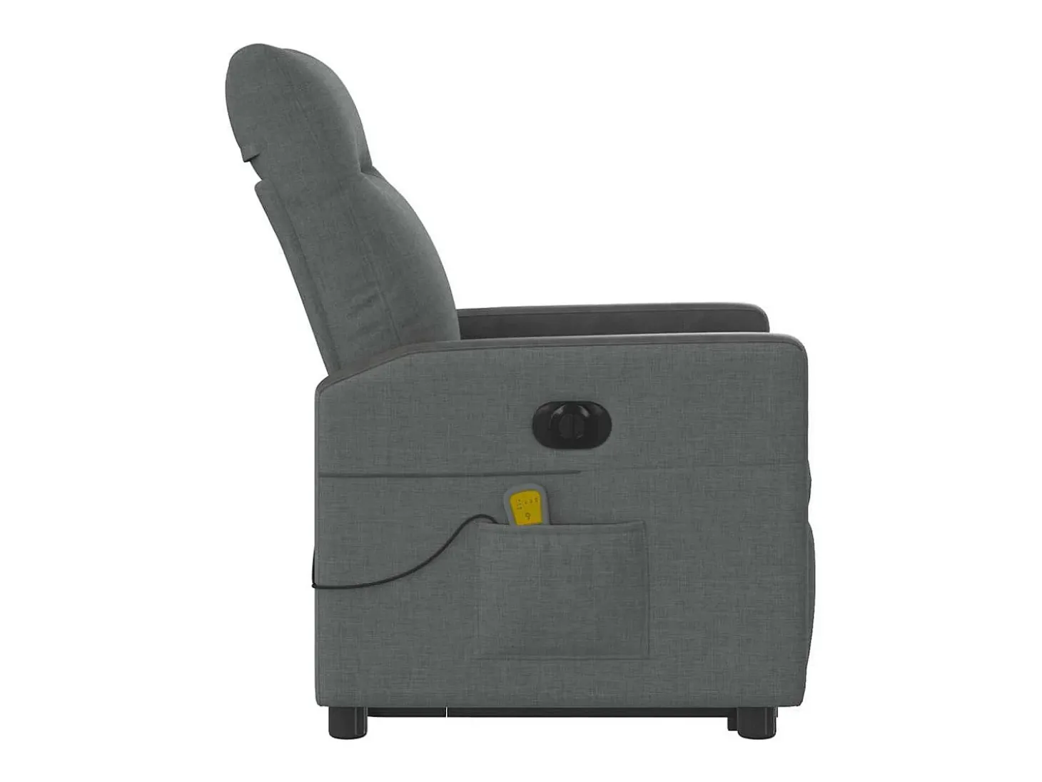 Poltrona elétrica elevatória massagens tecido cinzento-escuro SHL239991