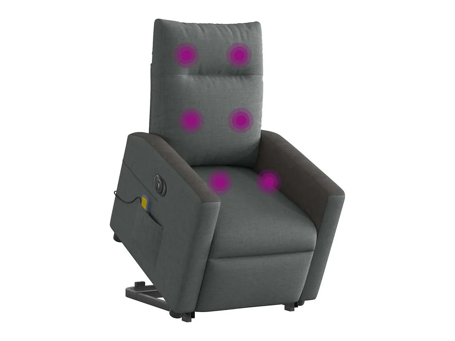 Poltrona elétrica elevatória massagens tecido cinzento-escuro SHL239991