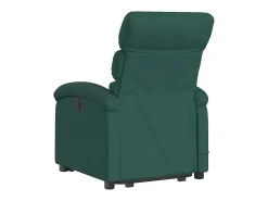 Poltrona elétrica elevatória massagens tecido verde-escuro SHL686473