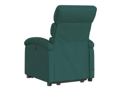 Poltrona elétrica elevatória massagens tecido verde-escuro SHL686473
