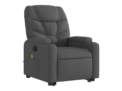Poltrona elétrica elevatória massagens tecido cinzento-escuro SHL927994
