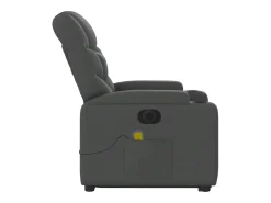 Poltrona elétrica elevatória massagens tecido cinzento-escuro SHL927994