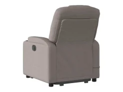 Poltrona elétrica elevatória massagens tecido cinza-acastanhado SHL624390