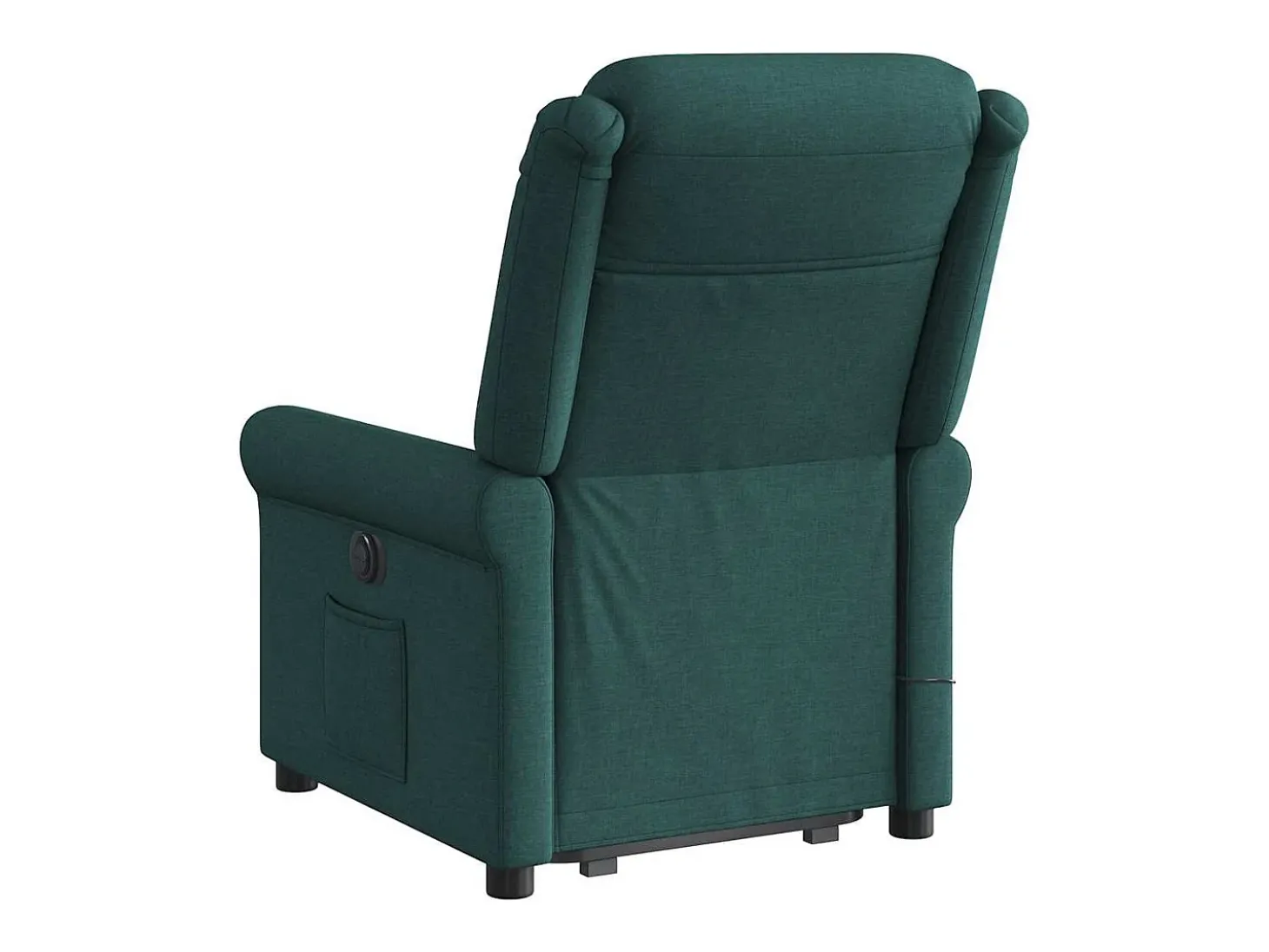 Poltrona elétrica elevatória massagens tecido verde-escuro SHL944228