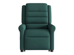 Poltrona elétrica elevatória massagens tecido verde-escuro SHL944228