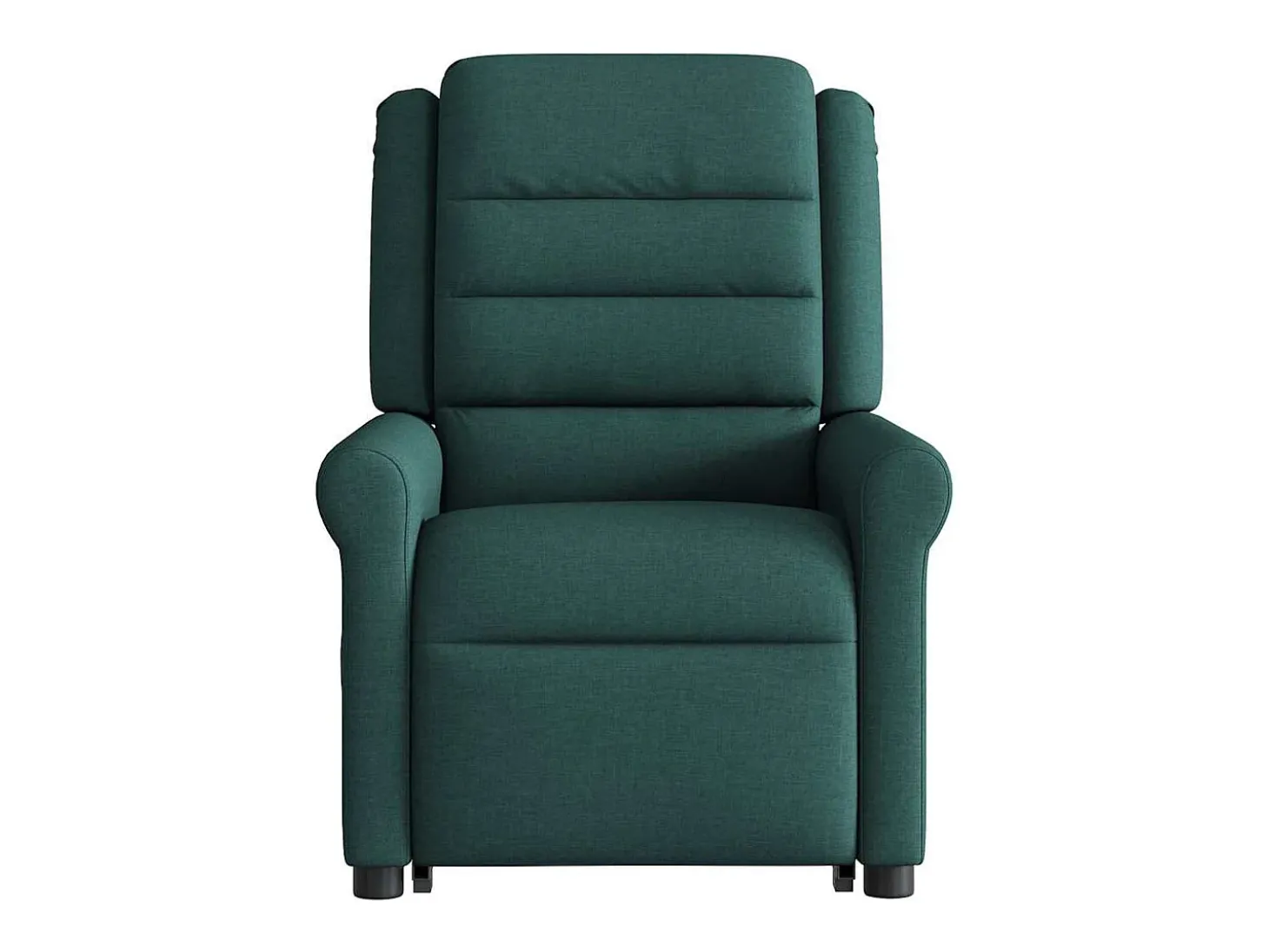 Poltrona elétrica elevatória massagens tecido verde-escuro SHL944228