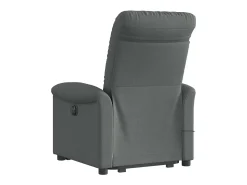 Poltrona elétrica elevatória massagens tecido cinzento-escuro SHL807448