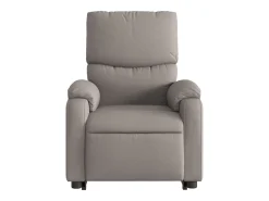 Poltrona elétrica elevatória massagens tecido cinza-acastanhado SHL694904