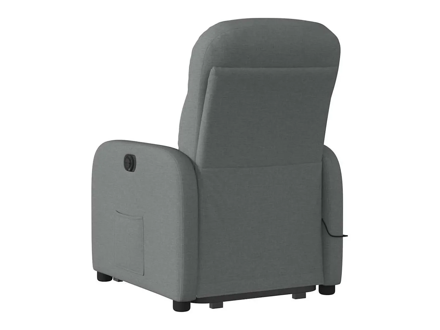Poltrona elétrica elevatória massagens tecido cinzento-escuro SHL907029