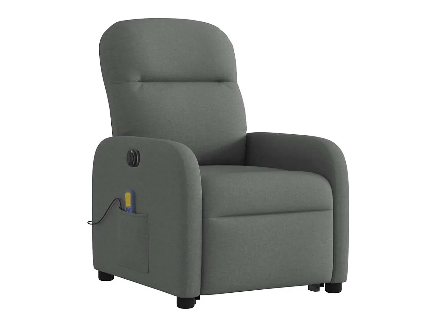 Poltrona elétrica elevatória massagens tecido cinzento-escuro SHL907029