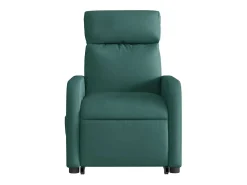 Poltrona elétrica elevatória massagens tecido verde-escuro SHL633421
