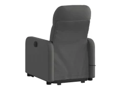 Poltrona elétrica elevatória massagens tecido cinzento-escuro SHL706744