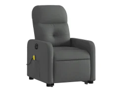 Poltrona elétrica elevatória massagens tecido cinzento-escuro SHL706744