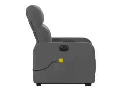 Poltrona elétrica elevatória massagens tecido cinzento-escuro SHL706744