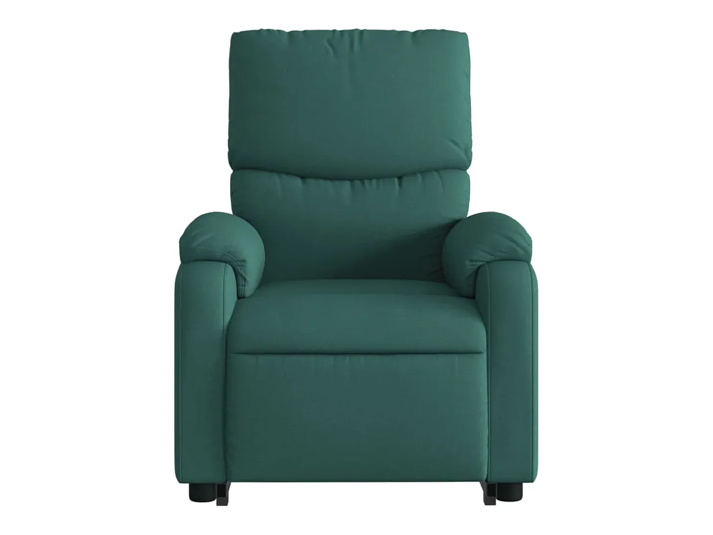 Poltrona elétrica elevatória massagens tecido verde-escuro SHL871055