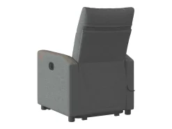 Poltrona elétrica elevatória massagens tecido cinzento-escuro SHL593971