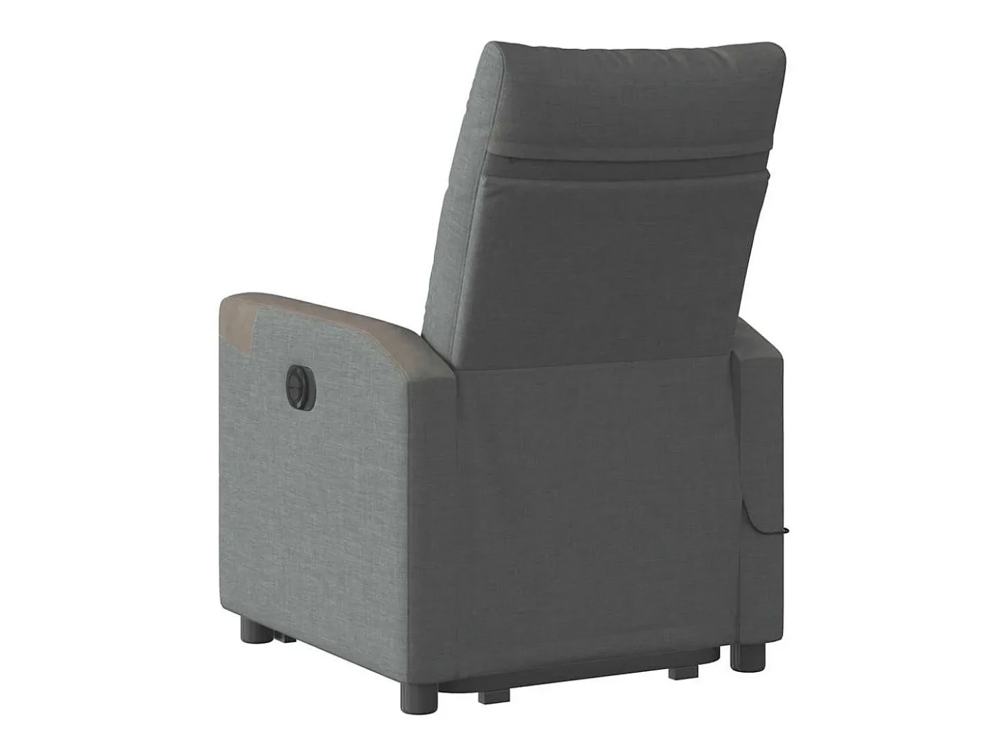 Poltrona elétrica elevatória massagens tecido cinzento-escuro SHL593971