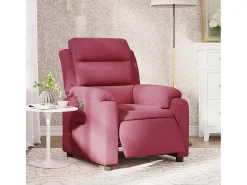 Poltrona elétrica reclinável veludo vermelho tinto SHL433240