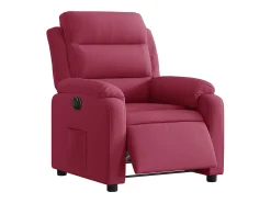 Poltrona elétrica reclinável veludo vermelho tinto SHL433240