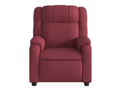 Poltrona elétrica reclinável tecido vermelho tinto