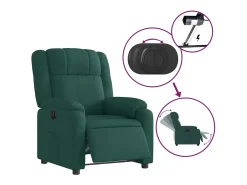 Poltrona elétrica reclinável tecido verde-escuro SHL827912