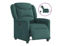 Poltrona elétrica reclinável tecido verde-escuro SHL251889