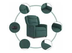 Poltrona elétrica reclinável tecido verde-escuro SHL251889