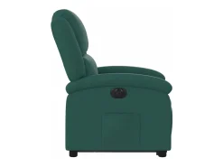 Poltrona elétrica reclinável/elevatória tecido verde-escuro SHL175877