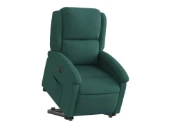 Poltrona elétrica reclinável/elevatória tecido verde-escuro SHL175877