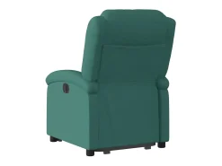 Poltrona elétrica reclinável/elevatória tecido verde-escuro SHL175877