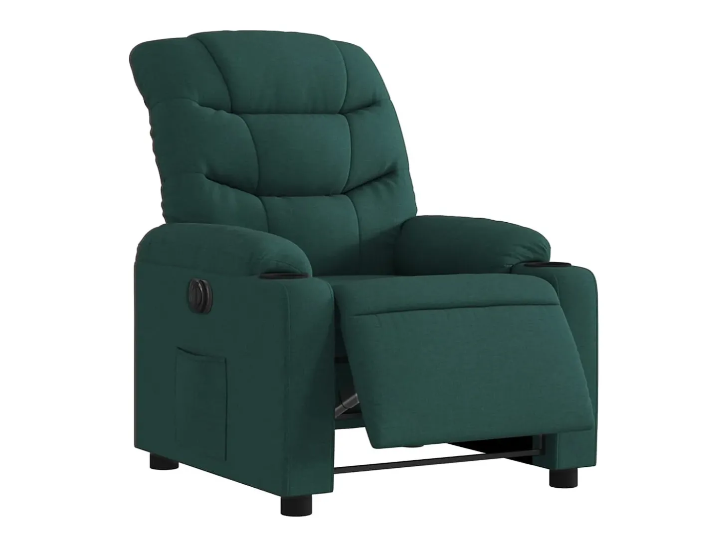 Poltrona elétrica reclinável tecido verde-escuro SHL208317