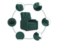 Poltrona elétrica reclinável tecido verde-escuro SHL338060