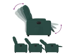 Poltrona elétrica reclinável tecido verde-escuro SHL338060