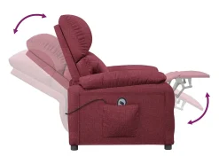 Poltrona elétrica reclinável tecido vermelho tinto SHL541821