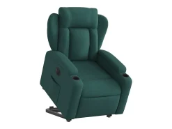 Poltrona elétrica reclinável/elevatória tecido verde-escuro SHL457378