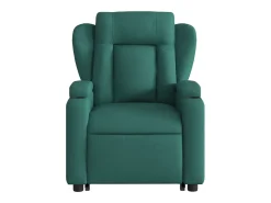 Poltrona elétrica reclinável/elevatória tecido verde-escuro SHL457378