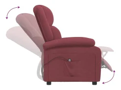 Poltrona elétrica reclinável tecido vermelho tinto SHL57925
