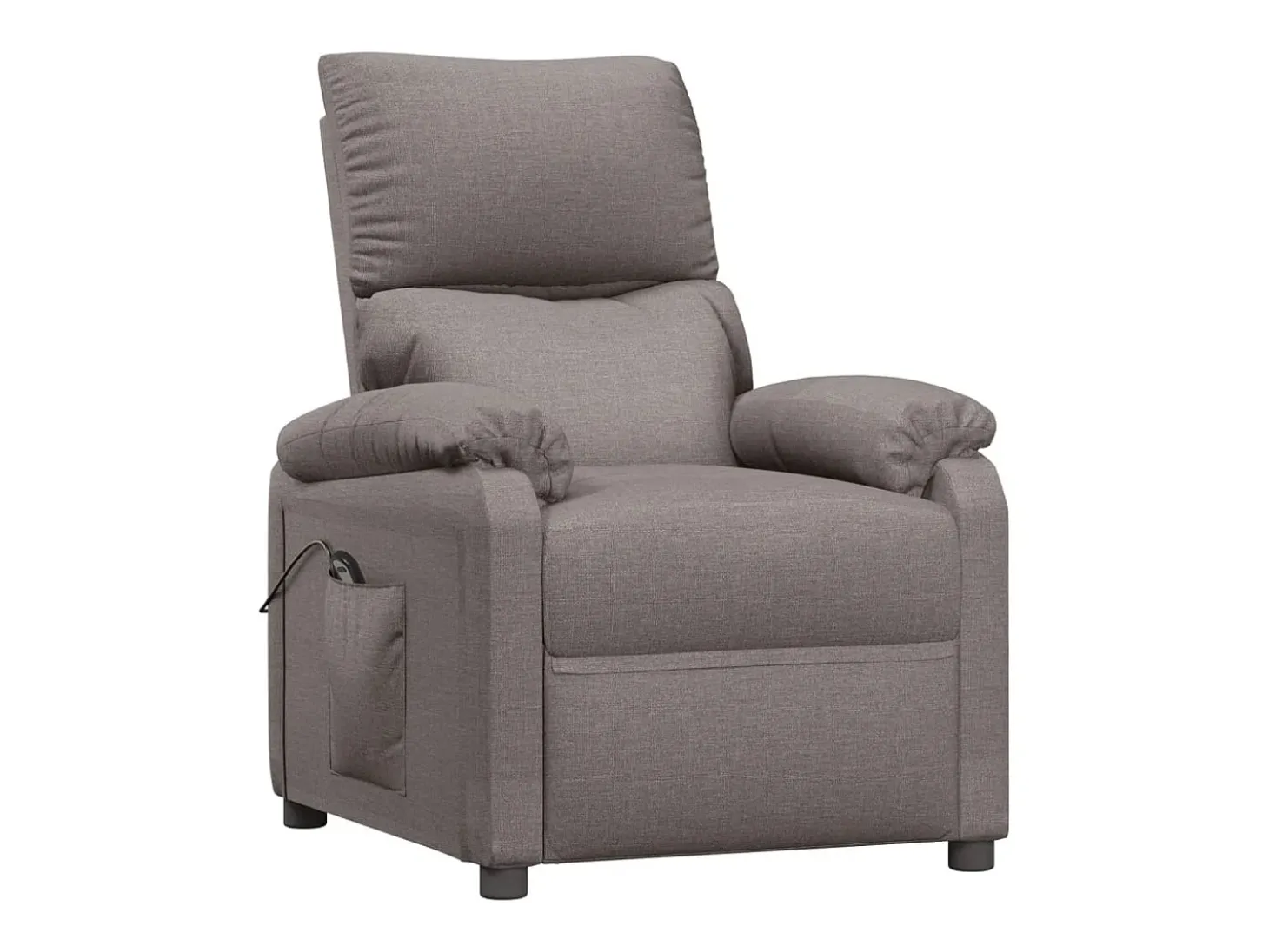 Poltrona elétrica reclinável tecido cinzento-acastanhado SHL694029