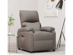 Poltrona elétrica reclinável tecido cinzento-acastanhado SHL694029