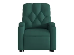 Poltrona elétrica reclinável/elevatória tecido verde-escuro SHL724498