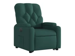 Poltrona elétrica reclinável/elevatória tecido verde-escuro SHL724498