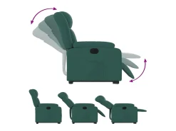 Poltrona elétrica reclinável/elevatória tecido verde-escuro SHL131389