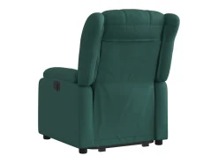 Poltrona elétrica reclinável/elevatória tecido verde-escuro SHL131389