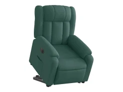 Poltrona elétrica reclinável/elevatória tecido verde-escuro SHL131389