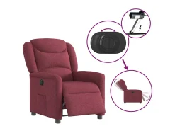 Poltrona elétrica reclinável tecido vermelho tinto SHL453385