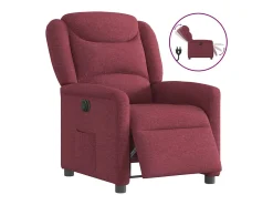 Poltrona elétrica reclinável tecido vermelho tinto SHL453385