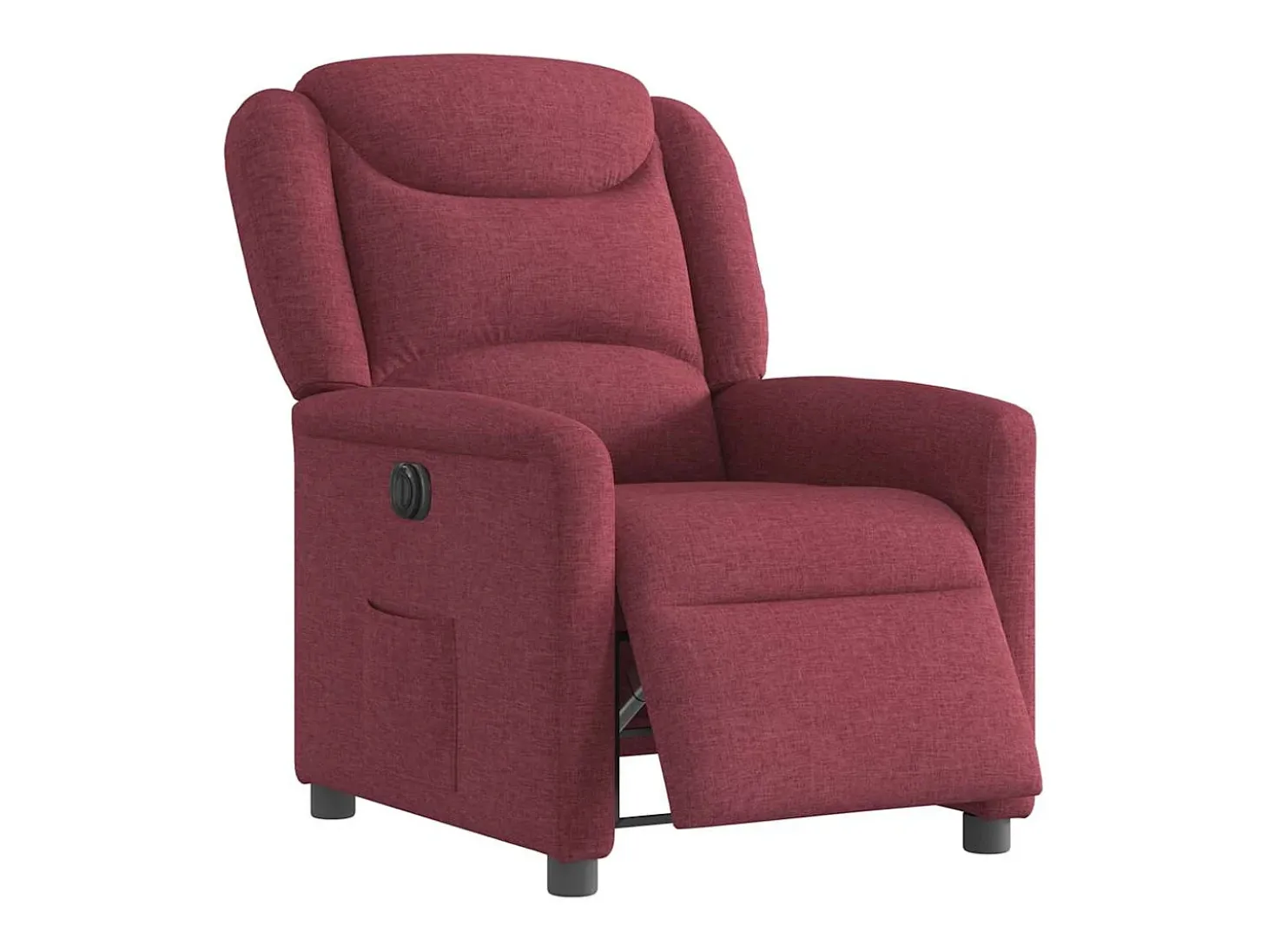 Poltrona elétrica reclinável tecido vermelho tinto SHL453385